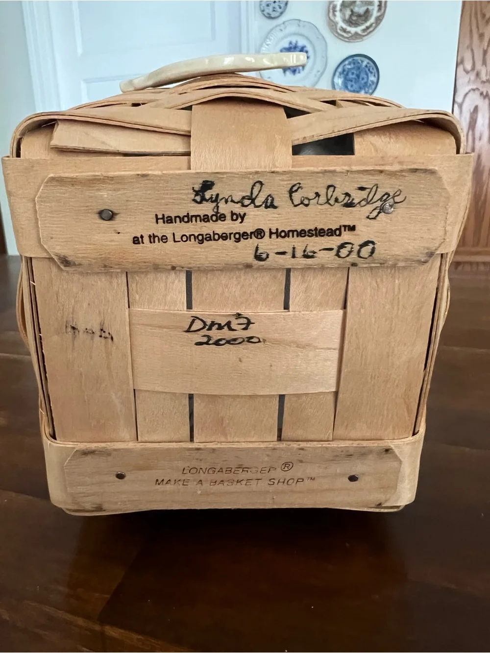 Longaberger Tall Spoon Basket, 2000